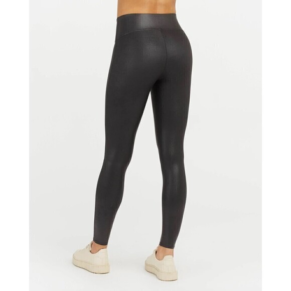 Spanx NWT Black Faux Leather Leggings Small - Picture 3 of 8